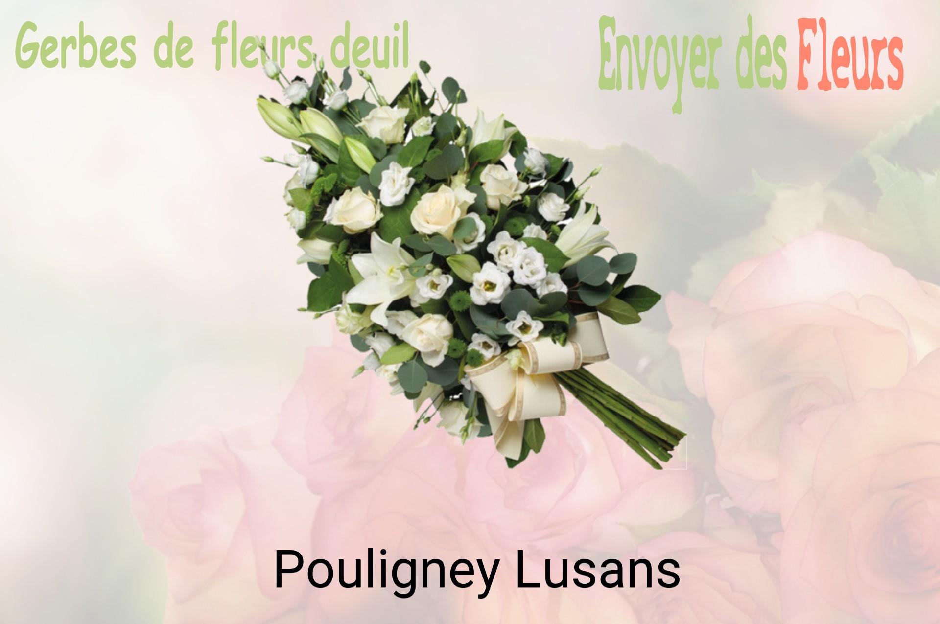 Gerbe de fleurs de deuil livrée à Pouligney-Lusans